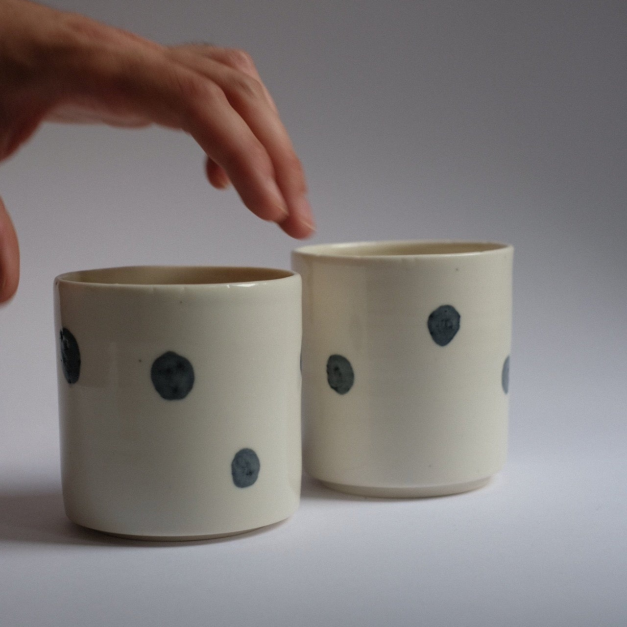 Floating Gray Dot Cup